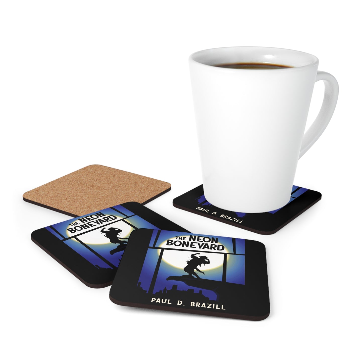 The Neon Boneyard - Corkwood Coaster Set