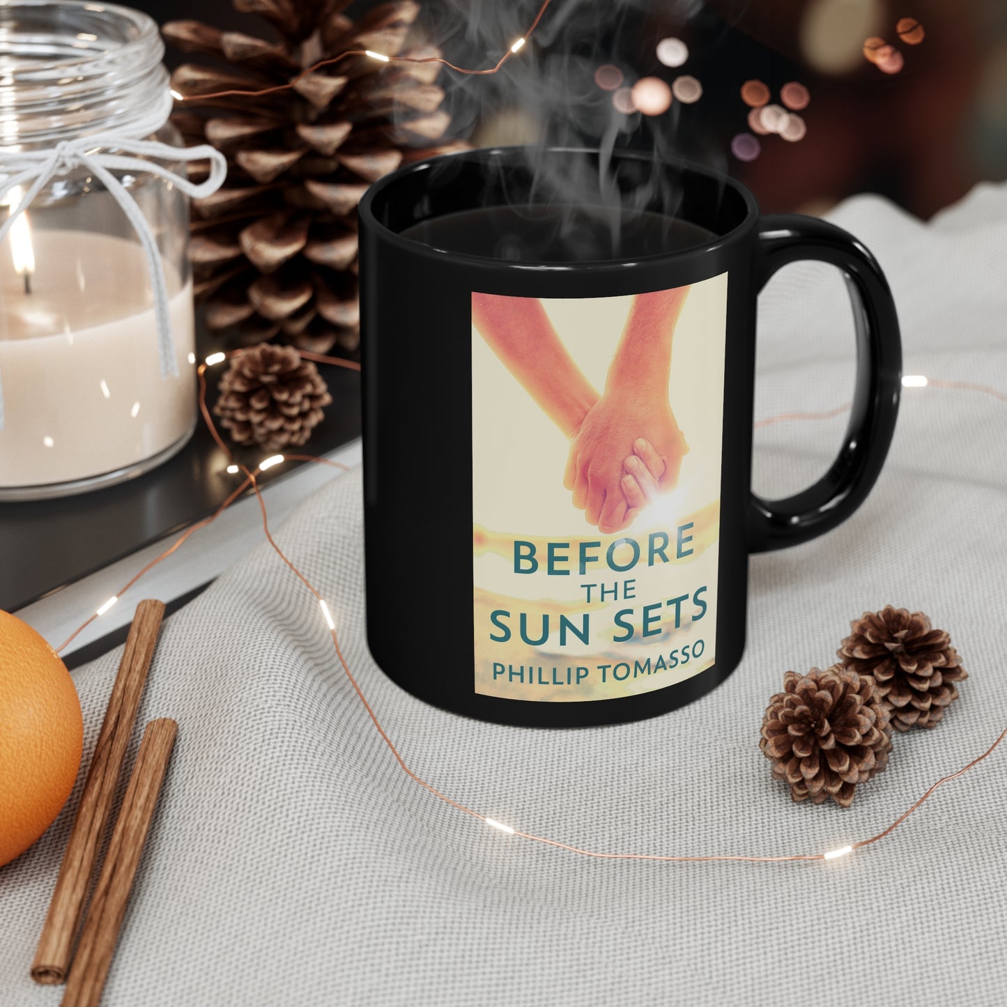 Before The Sun Sets - Black Coffee Mug