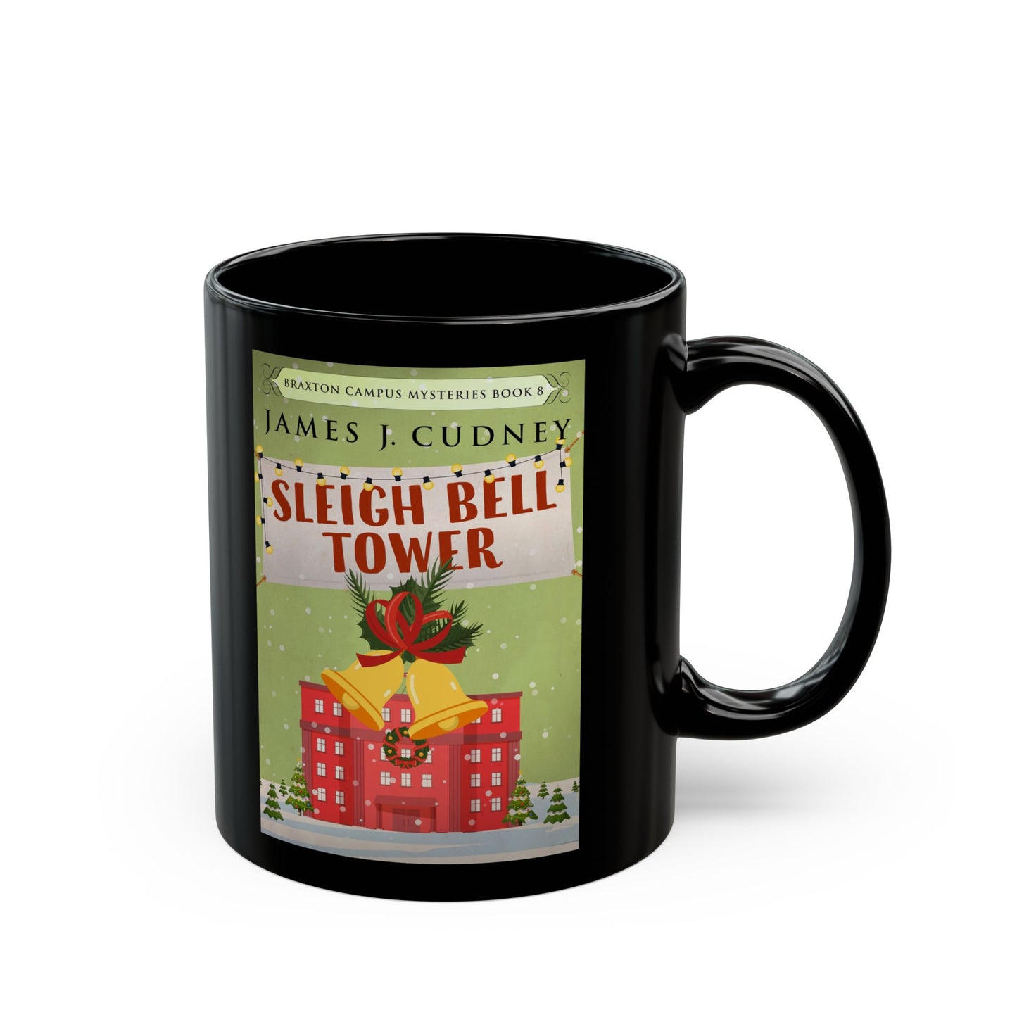 Sleigh Bell Tower - Black Coffee Mug