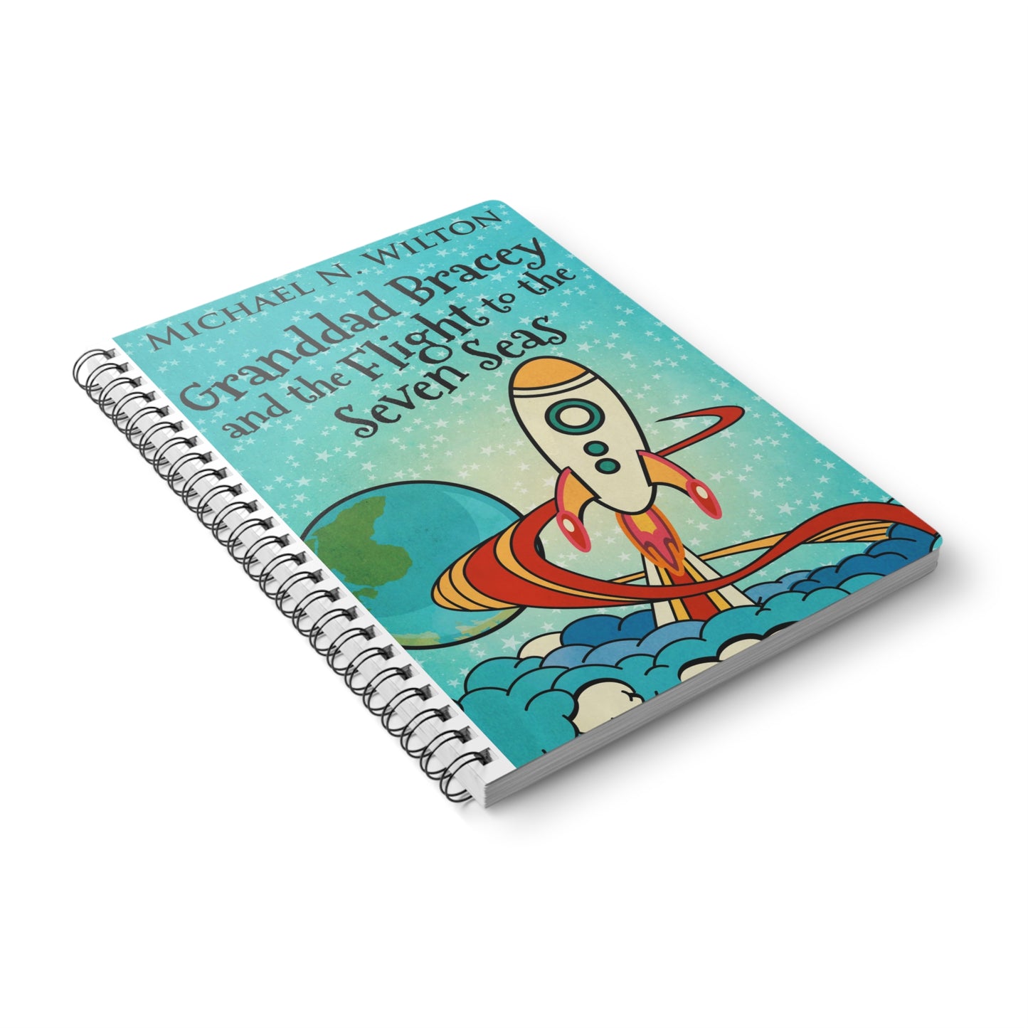 Granddad Bracey And The Flight To The Seven Seas - A5 Wirebound Notebook
