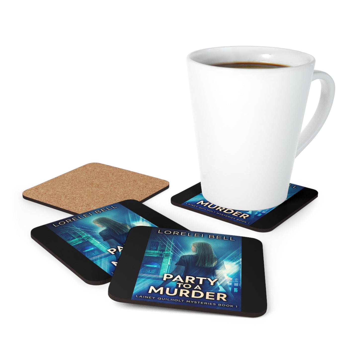 Party to a Murder - Corkwood Coaster Set