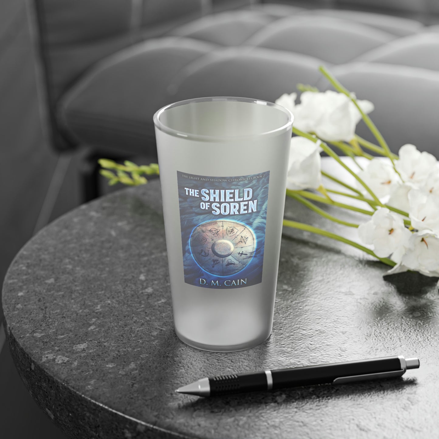 The Shield of Soren - Frosted Pint Glass