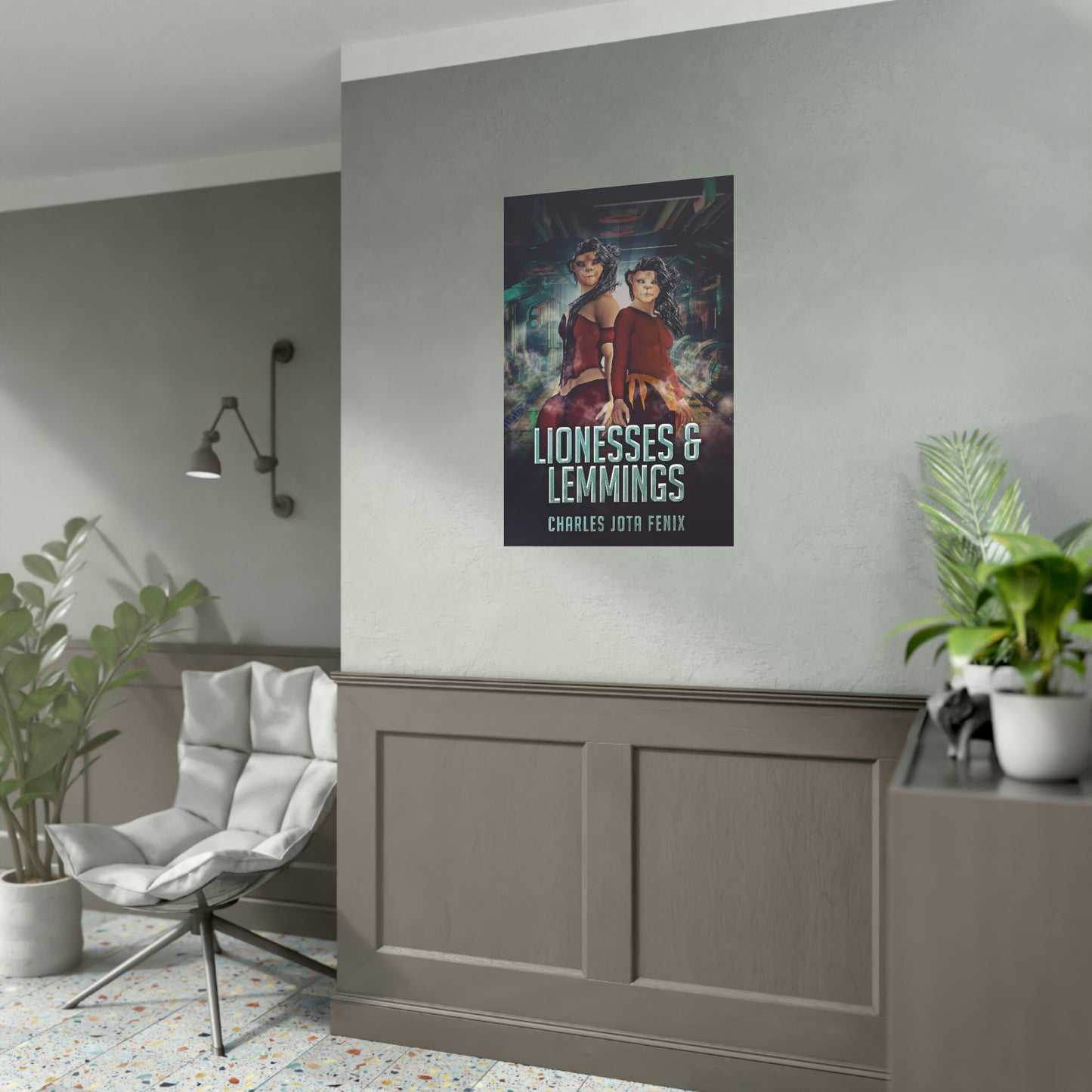 Lionesses & Lemmings - Rolled Poster