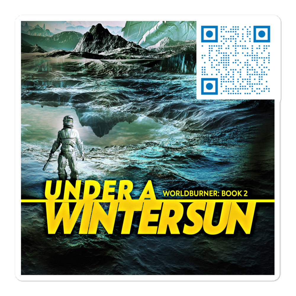 sticker with cover art from Johan M. Dahlgren’s book Under A Winter Sun