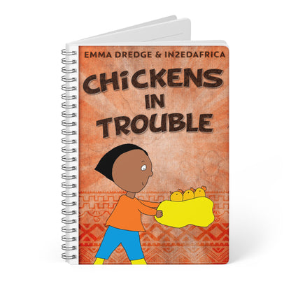 Chickens In Trouble - A5 Wirebound Notebook
