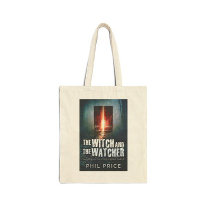 The Witch and the Watcher - Cotton Canvas Tote Bag