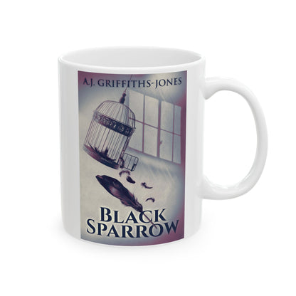 Black Sparrow - White Coffee Mug
