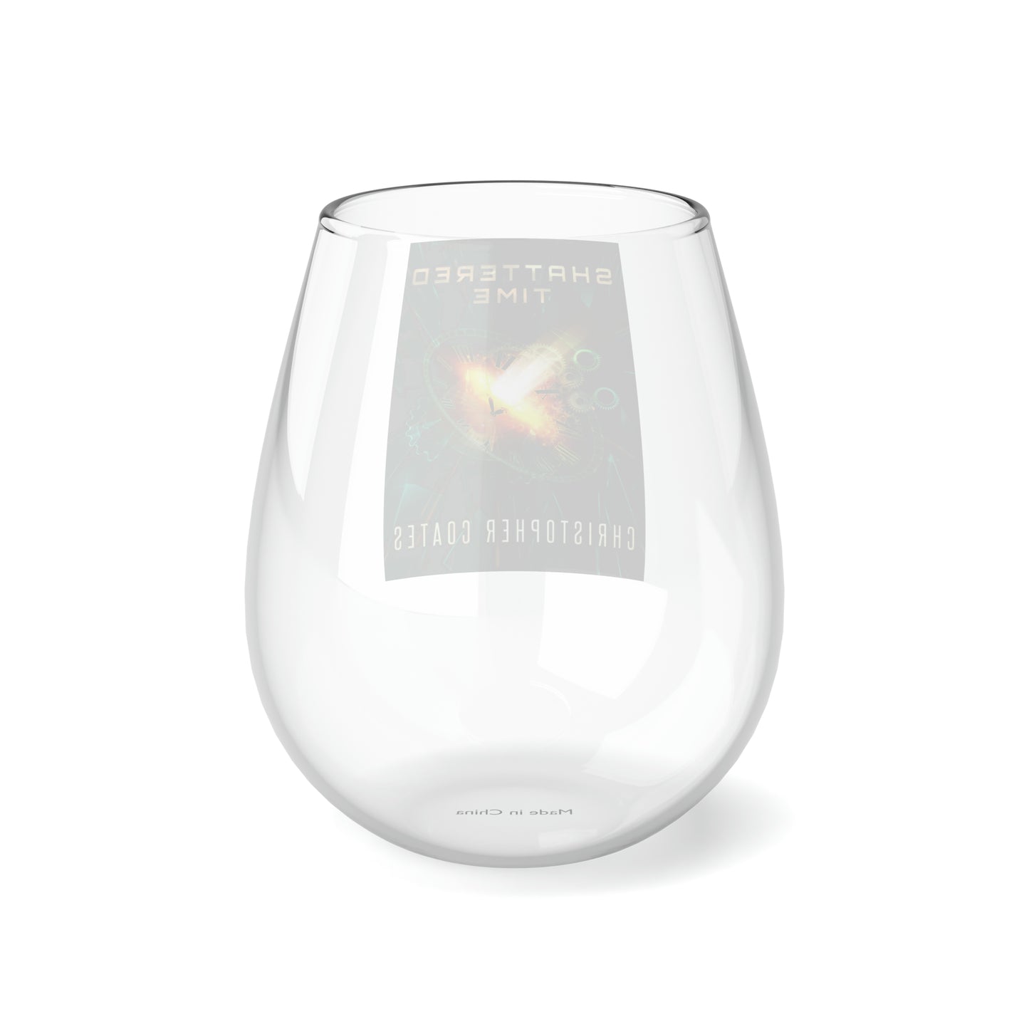 Shattered Time - Stemless Wine Glass, 11.75oz