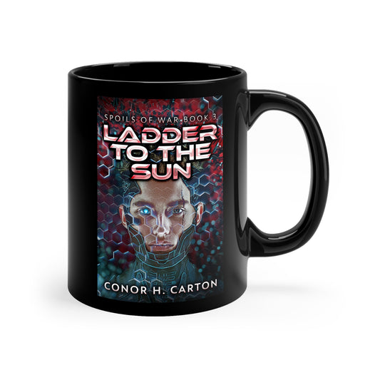Ladder To The Sun - Black Coffee Mug