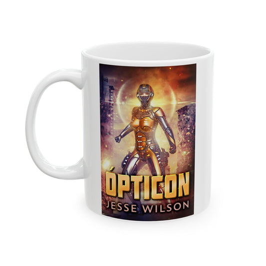 Opticon - White Coffee Mug