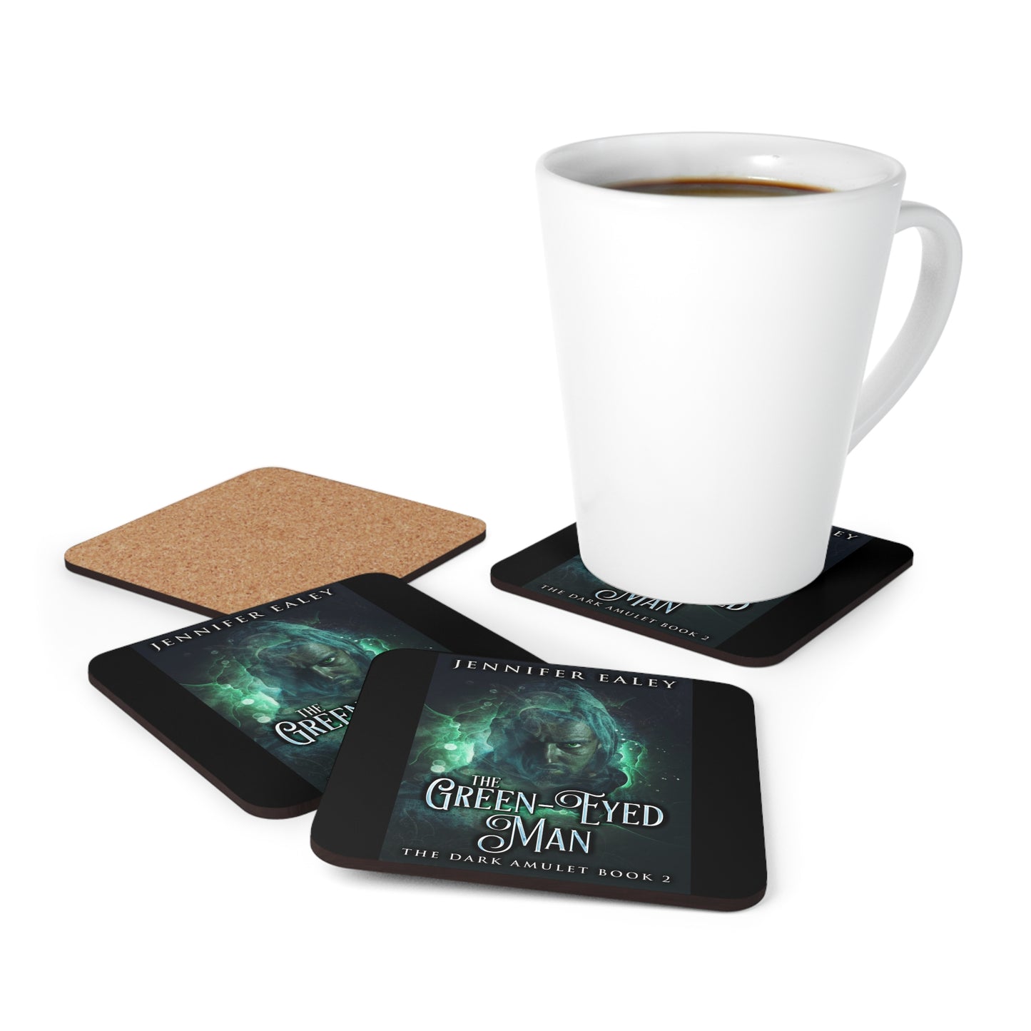 The Green-Eyed Man - Corkwood Coaster Set