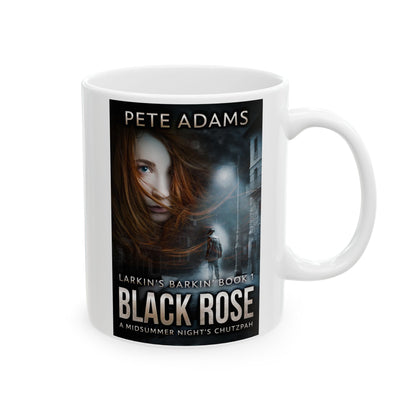 Black Rose - White Coffee Mug