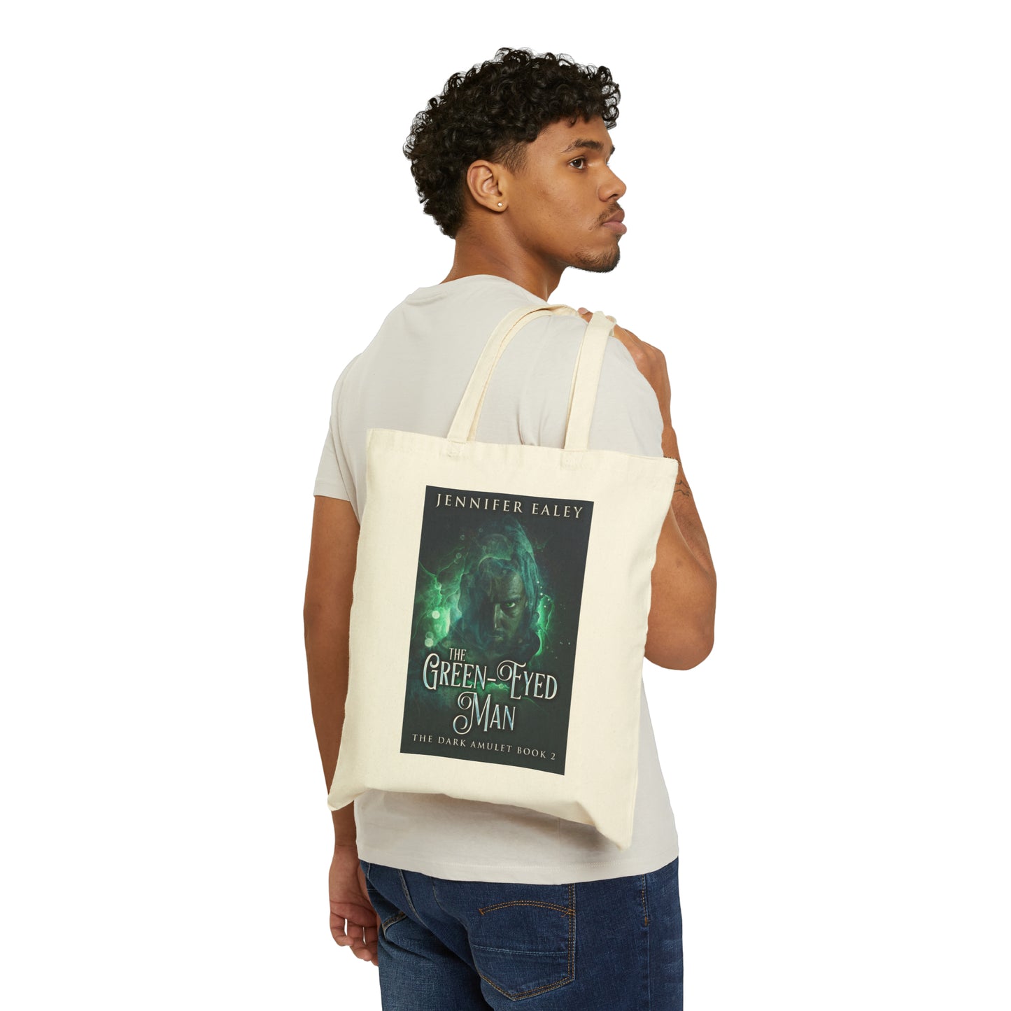 The Green-Eyed Man - Cotton Canvas Tote Bag