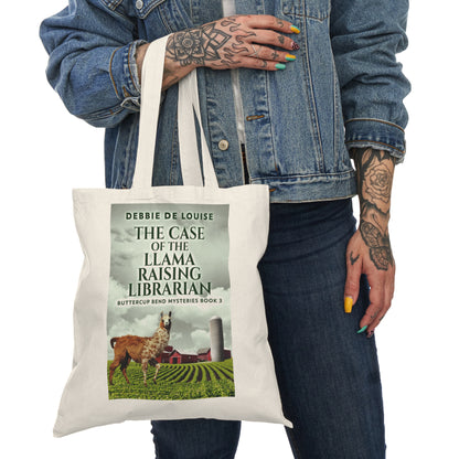 The Case of the Llama Raising Librarian - Natural Tote Bag