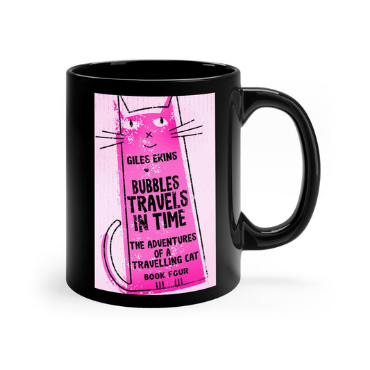 Bubbles Travels In Time - Black Coffee Mug