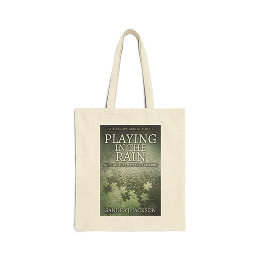 Playing in The Rain - Cotton Canvas Tote Bag