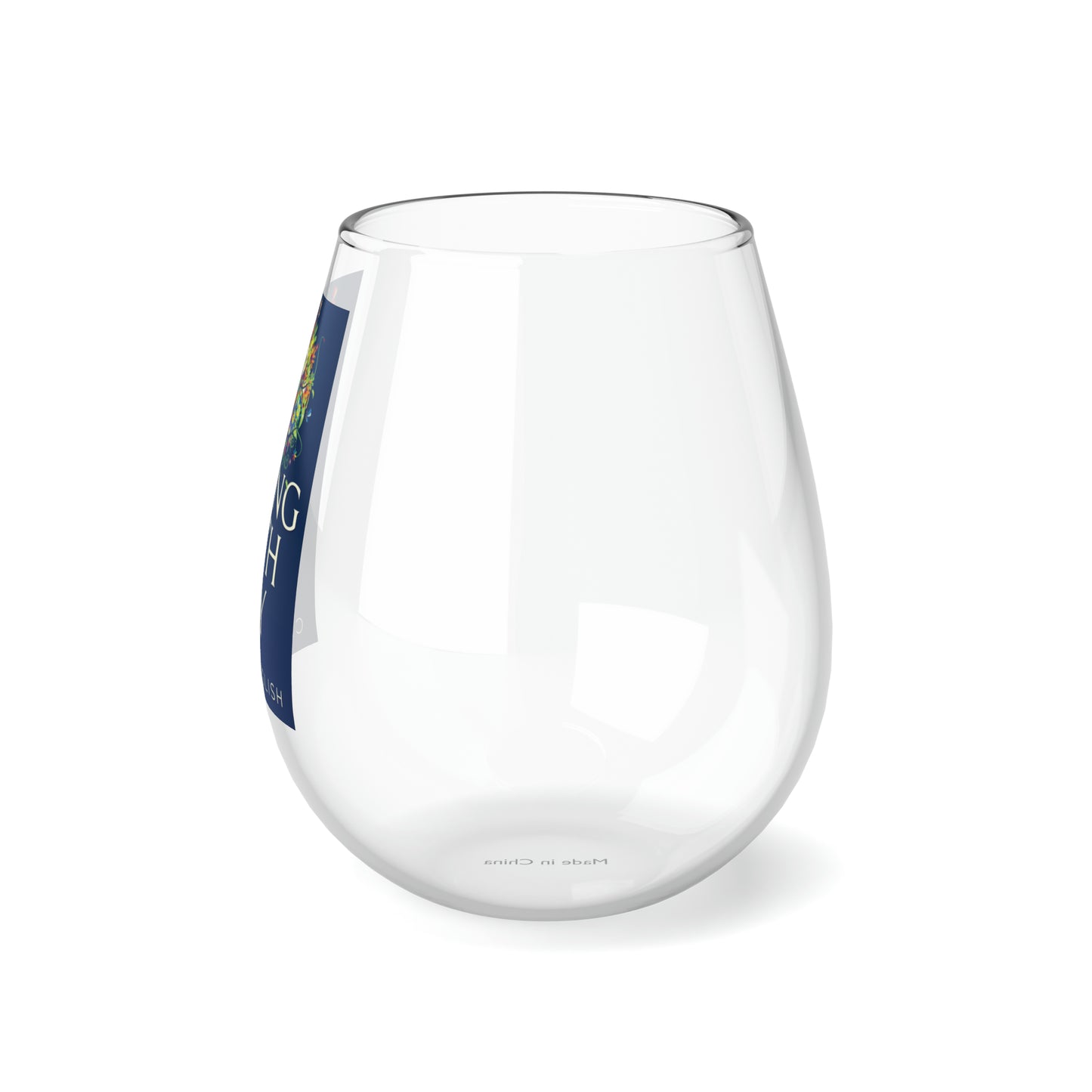 Living With Joy - Stemless Wine Glass, 11.75oz