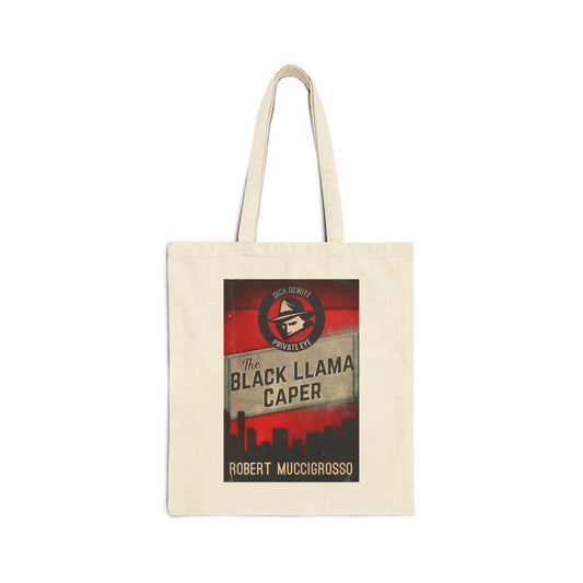 The Black Llama Caper - Cotton Canvas Tote Bag