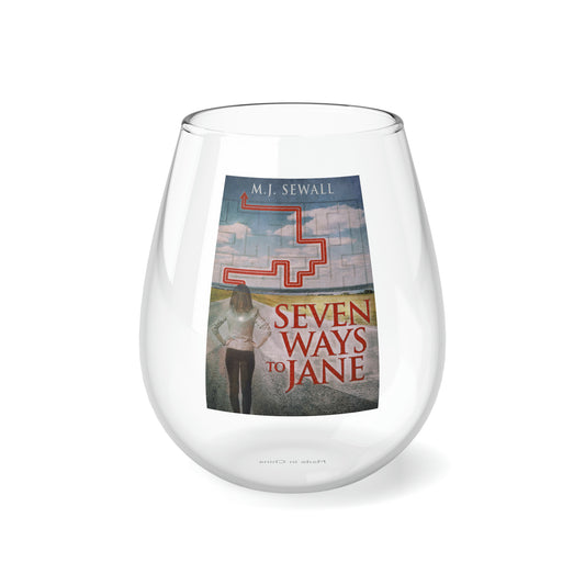 Seven Ways To Jane - Stemless Wine Glass, 11.75oz