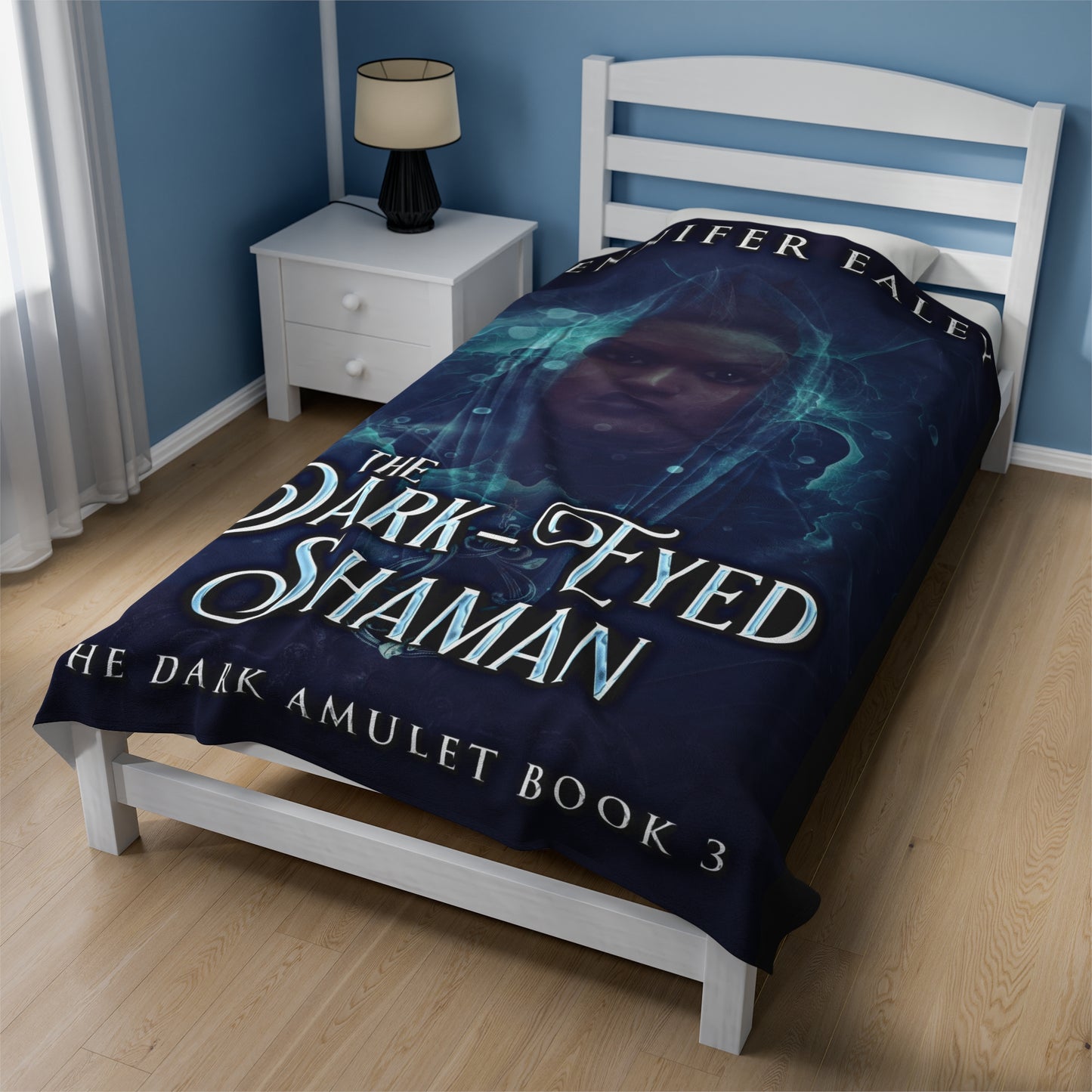 The Dark-Eyed Shaman - Velveteen Plush Blanket