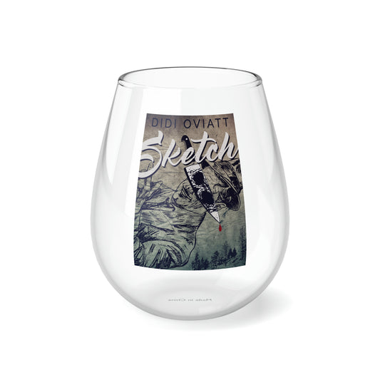 Sketch - Stemless Wine Glass, 11.75oz