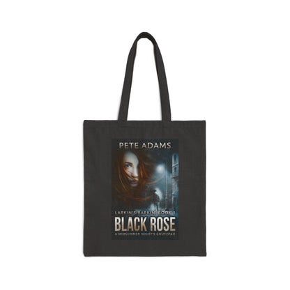 Black Rose - Cotton Canvas Tote Bag