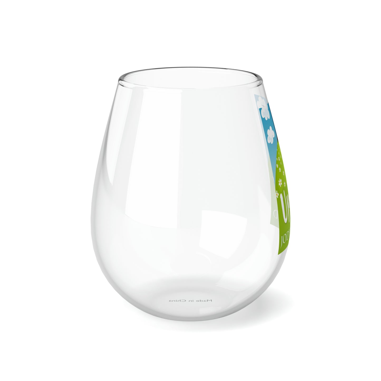 UpHill - Stemless Wine Glass, 11.75oz