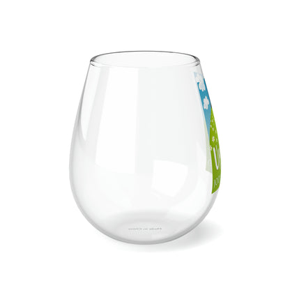 UpHill - Stemless Wine Glass, 11.75oz