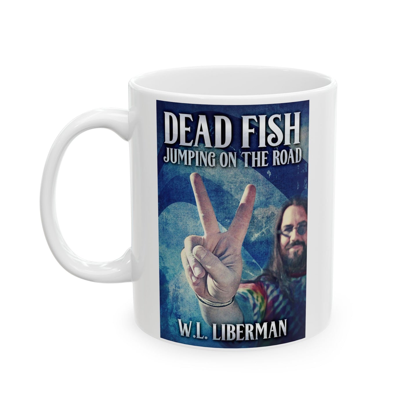 Dead Fish Jumping On The Road - White Coffee Mug