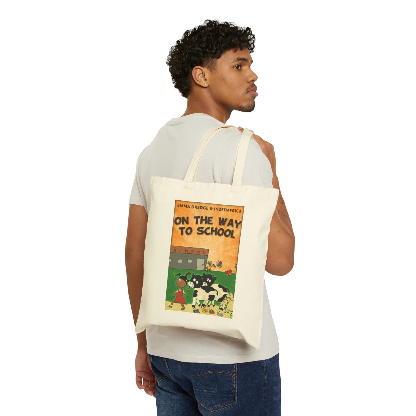 On The Way To School - Cotton Canvas Tote Bag