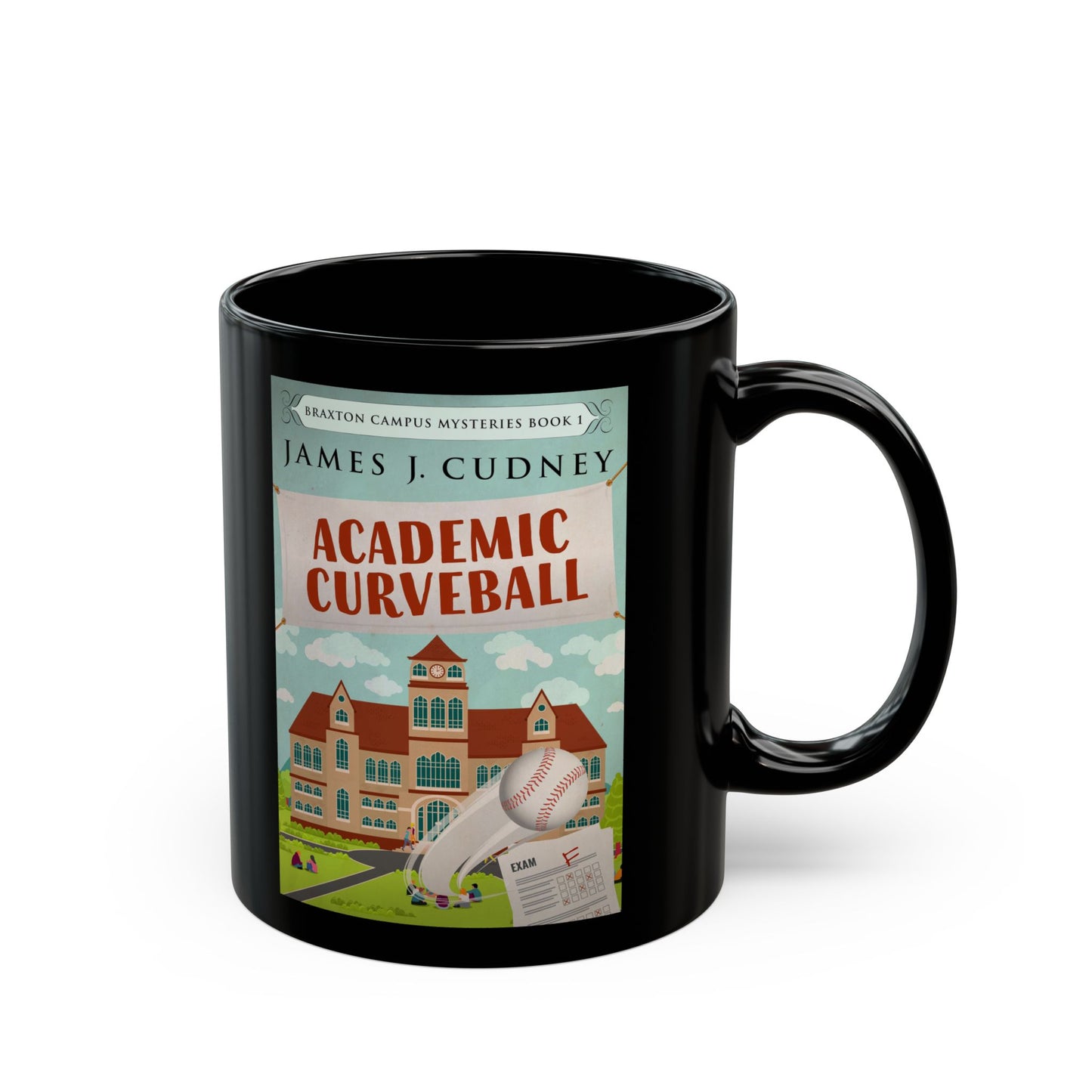 Academic Curveball - Black Coffee Mug