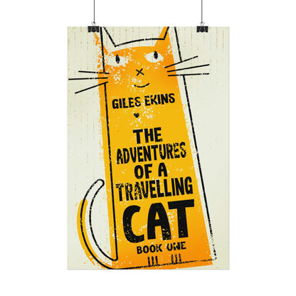 The Adventures Of A Travelling Cat - Rolled Poster