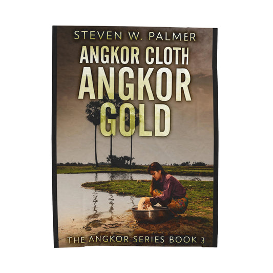 Angkor Cloth, Angkor Gold - Velveteen Plush Blanket
