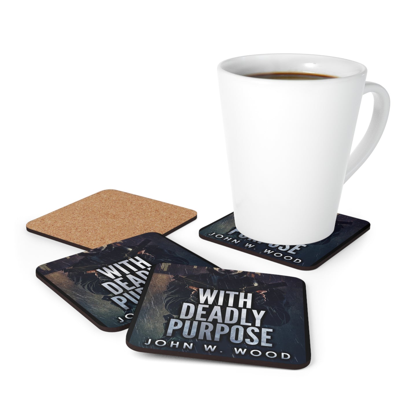 With Deadly Purpose - Corkwood Coaster Set