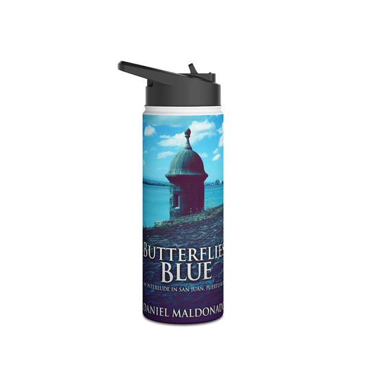 Butterflies Blue - Stainless Steel Water Bottle