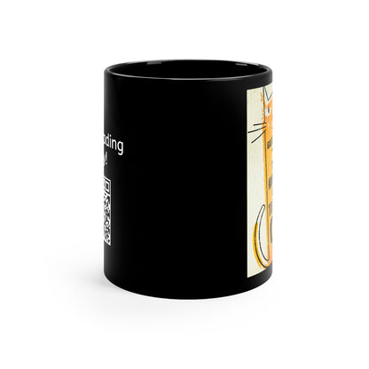 The Adventures Of A Travelling Cat - Black Coffee Mug