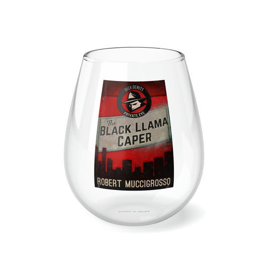 The Black Llama Caper - Stemless Wine Glass, 11.75oz