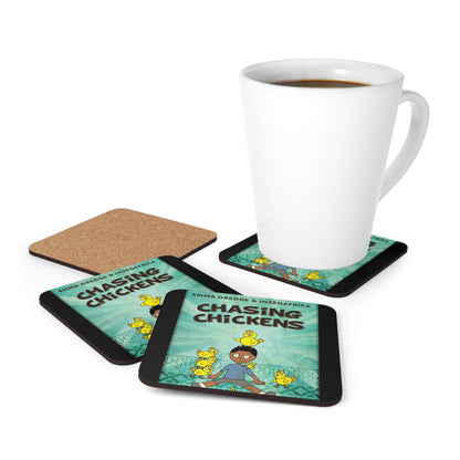 Chasing Chickens - Corkwood Coaster Set