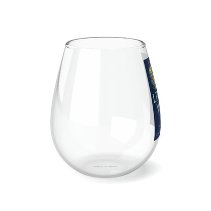 Living With Joy - Stemless Wine Glass, 11.75oz