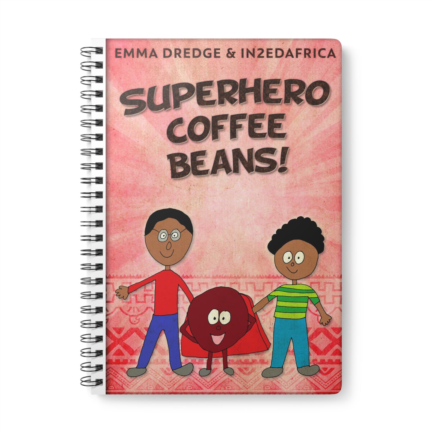 Superhero Coffee Beans! - A5 Wirebound Notebook