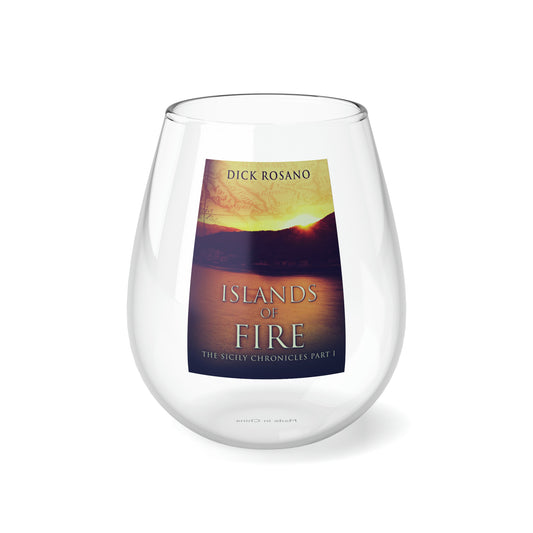 Islands Of Fire - Stemless Wine Glass, 11.75oz