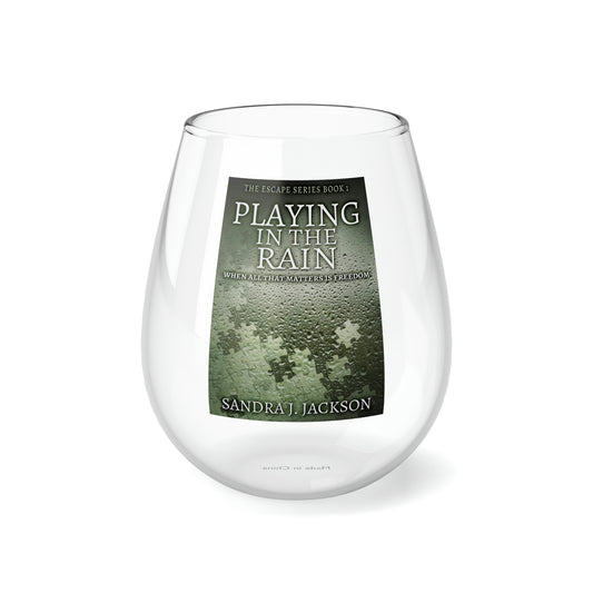 Playing in The Rain - Stemless Wine Glass, 11.75oz