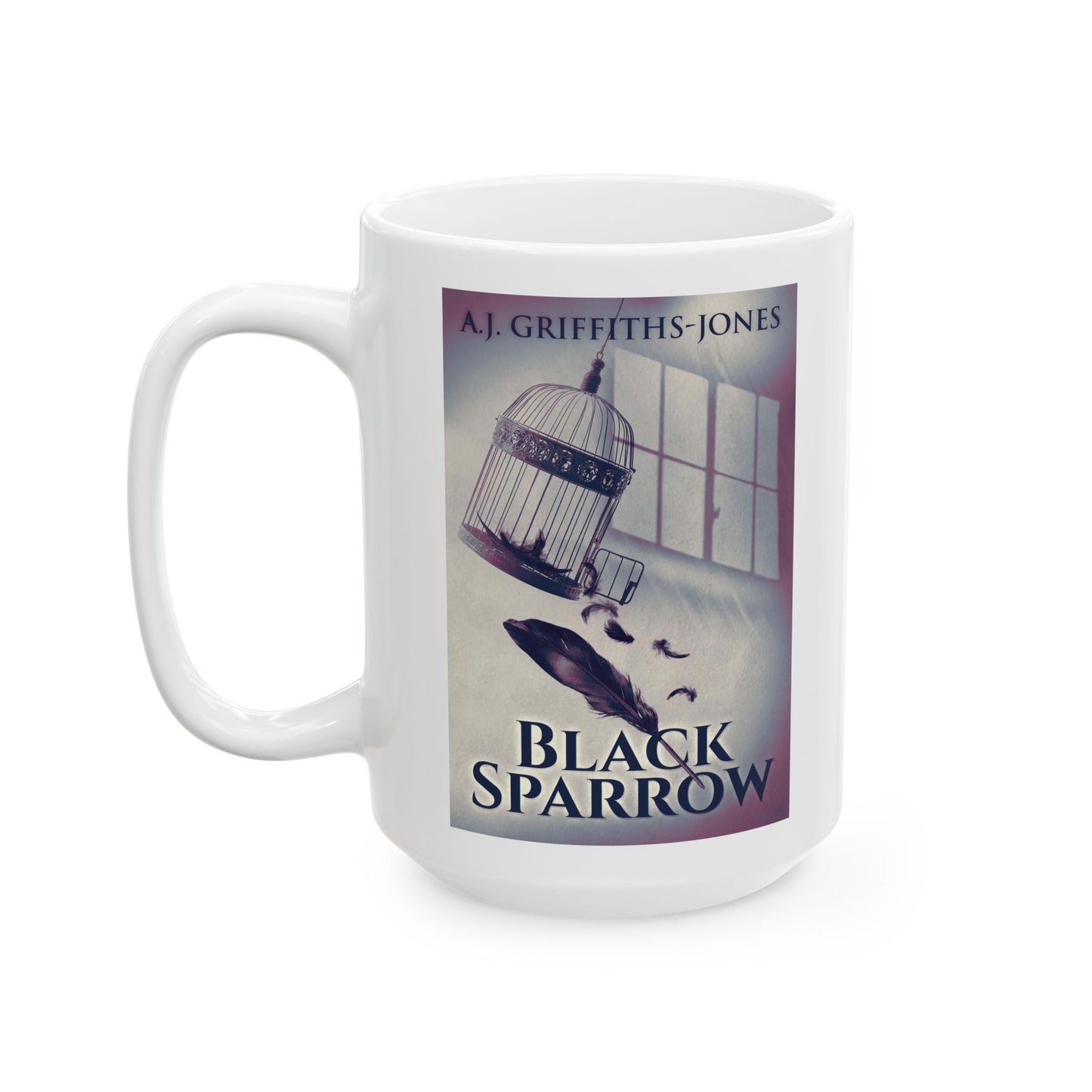 Black Sparrow - White Coffee Mug