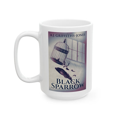 Black Sparrow - White Coffee Mug