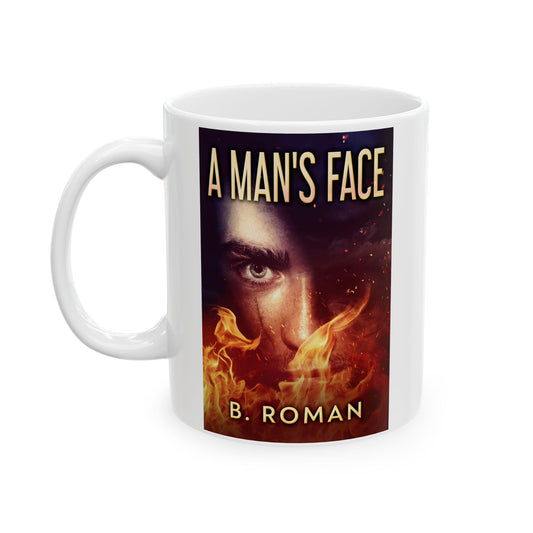 A Man's Face - White Coffee Mug