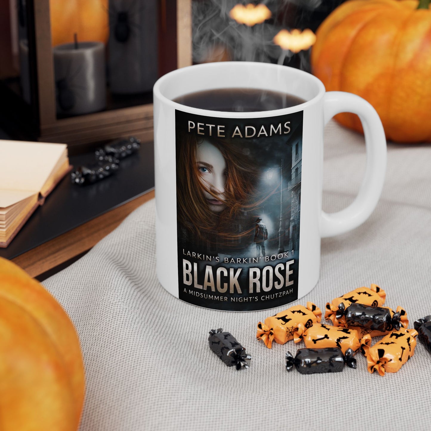 Black Rose - White Coffee Mug