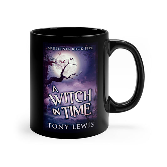 A Witch in Time - Black Coffee Mug
