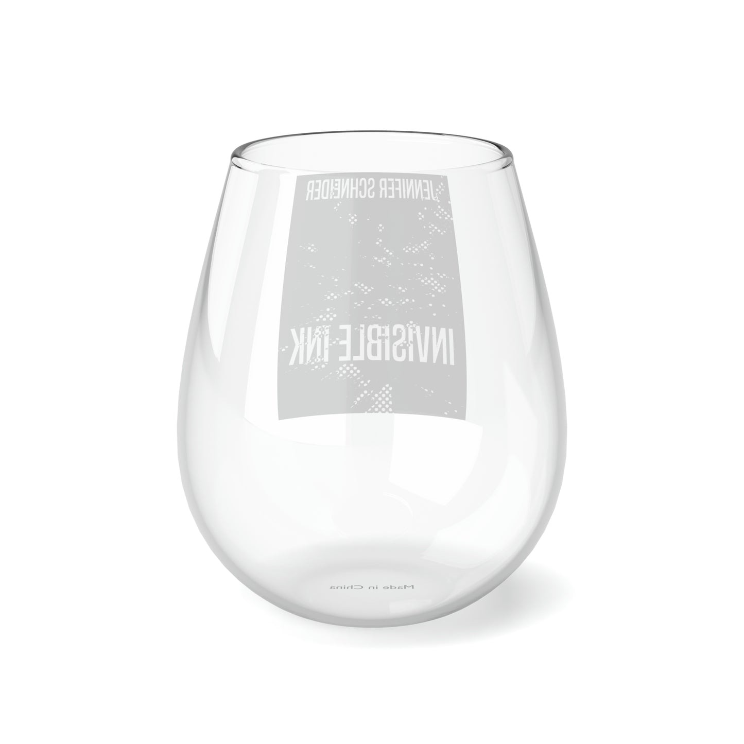 Invisible Ink - Stemless Wine Glass, 11.75oz