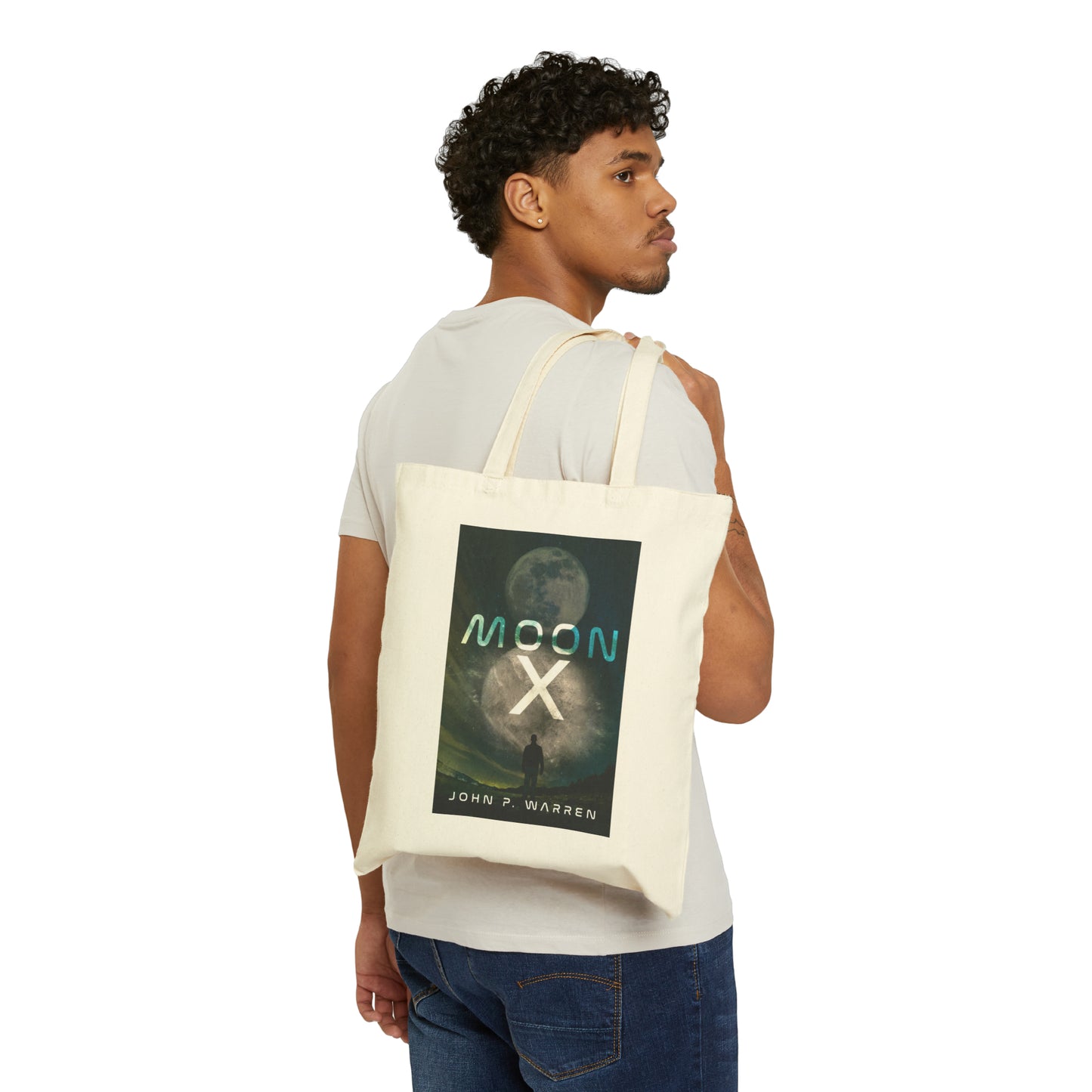 Moon X - Cotton Canvas Tote Bag