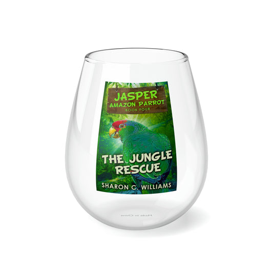 The Jungle Rescue - Stemless Wine Glass, 11.75oz